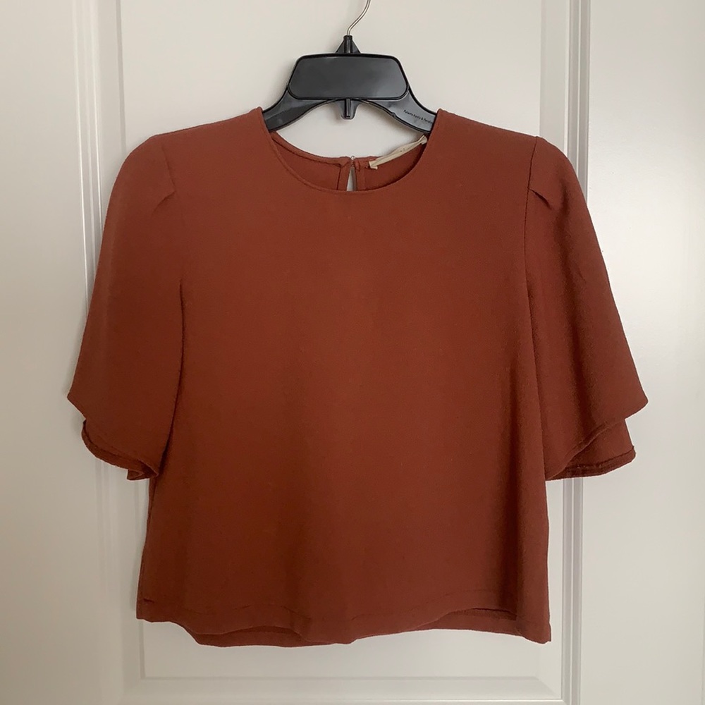 Burnt orange boxy tee